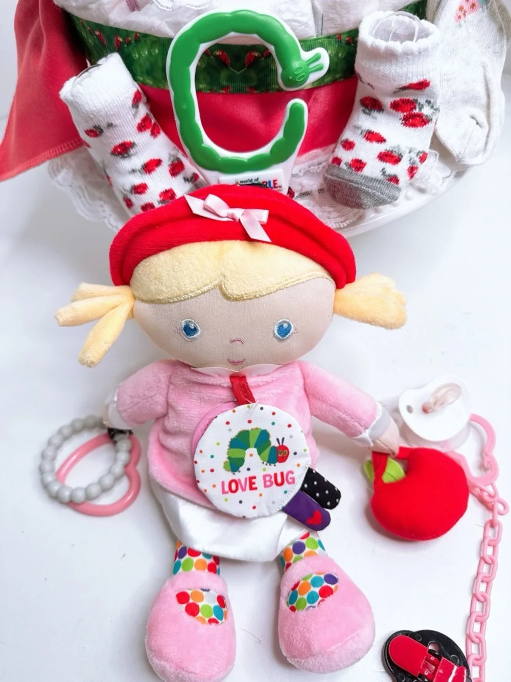 Strawberry Diaper cake, Love Bug Cake, Fruit Theme